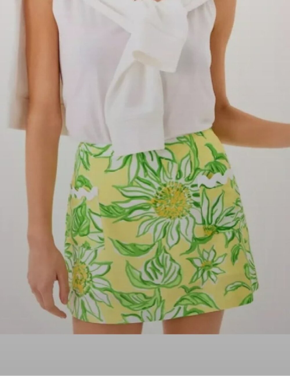 LILLY PULITZER GARDNER MINI SKORT SIZE 12 LIMONCELLO SUNBELIEVABLE